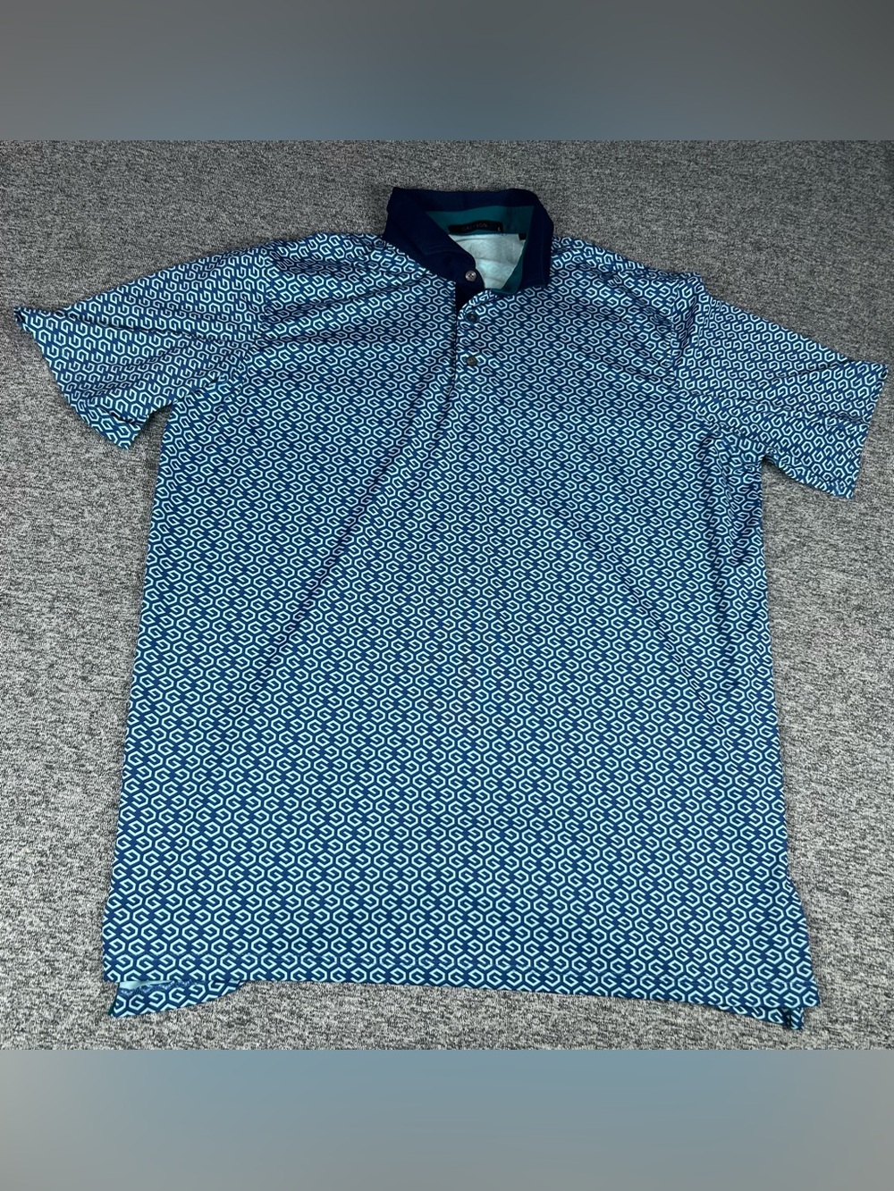 Greyson Golf Polo Blue Size Large